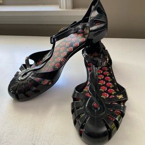 Zaxy Black Jelly Mary Jane Shoes 8